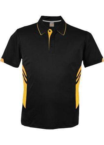 Aussie Pacific Tasman Kids Polo Shirt 3311 Casual Wear Aussie Pacific Black/Gold 6 
